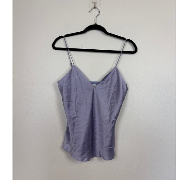 NWT Cami NYC Raine Satin Silk V Neck Silk Tank Top in Lavender Jasmine Medium - Picture 1 of 4